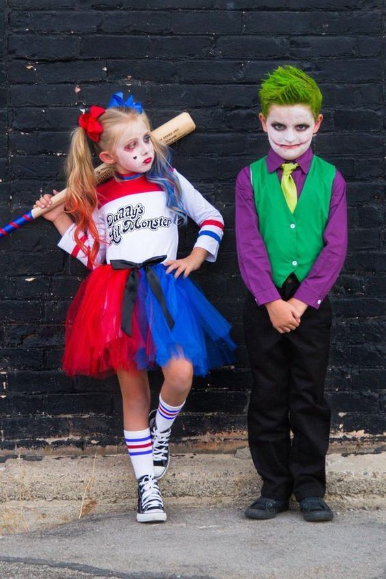 Déguisement Harley Quinn pour enfants et déguisement Joker pour escouade suicide pour enfants