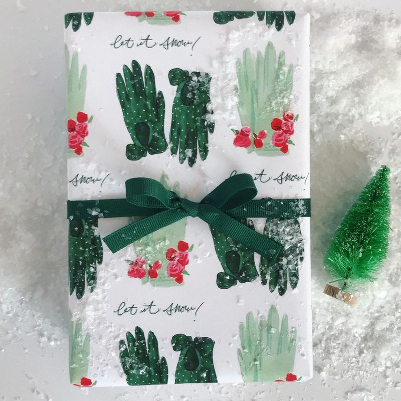 Papier cadeau de Noël vert forêt