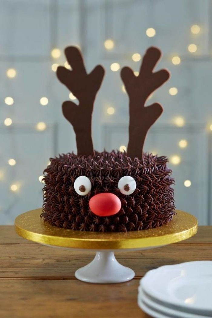 أفكار تزيين كعكة عيد الميلاد: ديكور كعكة رودولف