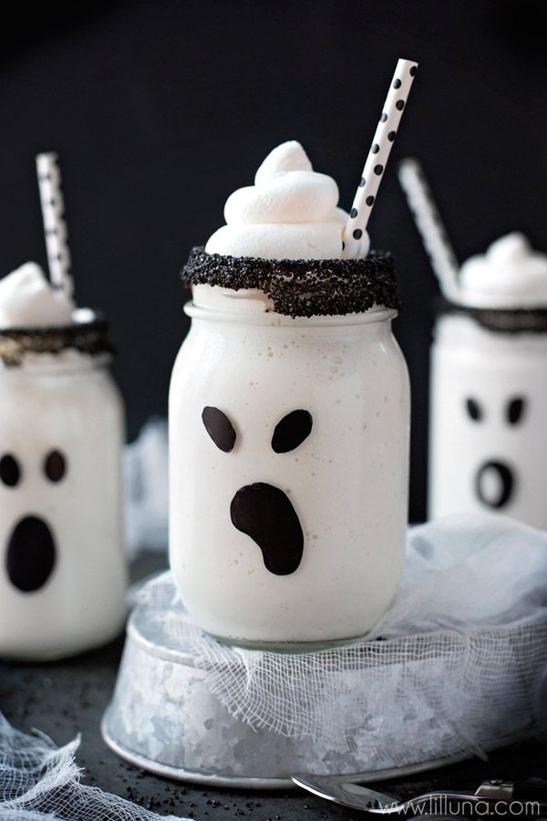 Slatke ideje za hranu za Halloween za djecu: Ghost Milkshakes