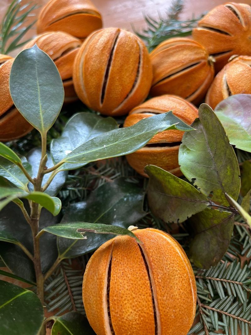 Getrocknete orange Pomanderbällchen