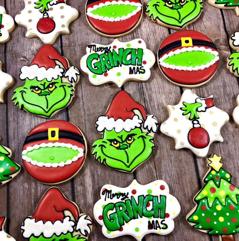 Les biscuits au sucre de Noël Grinch