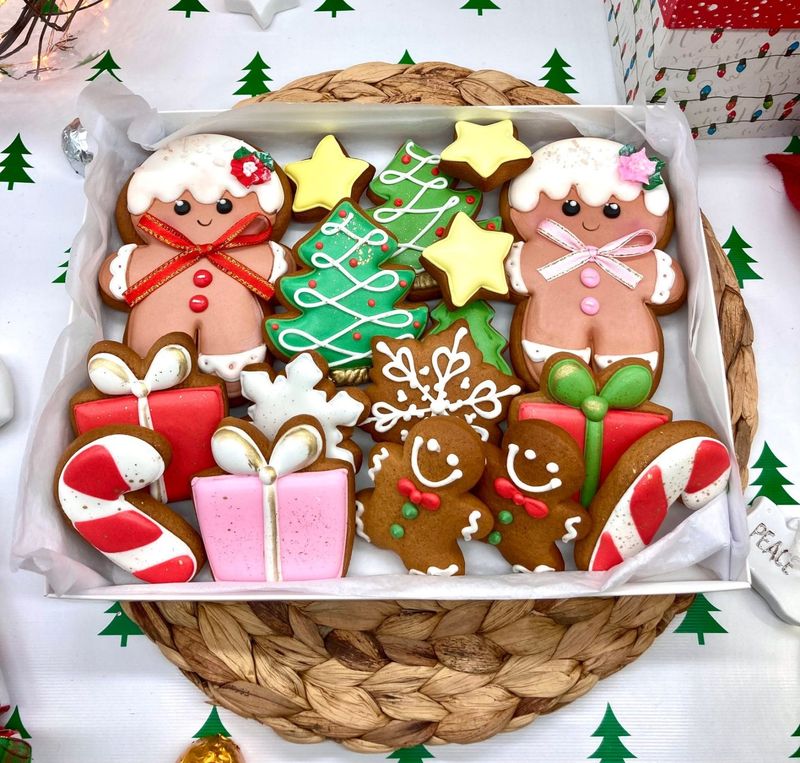 Ensemble de biscuits au sucre de Noël