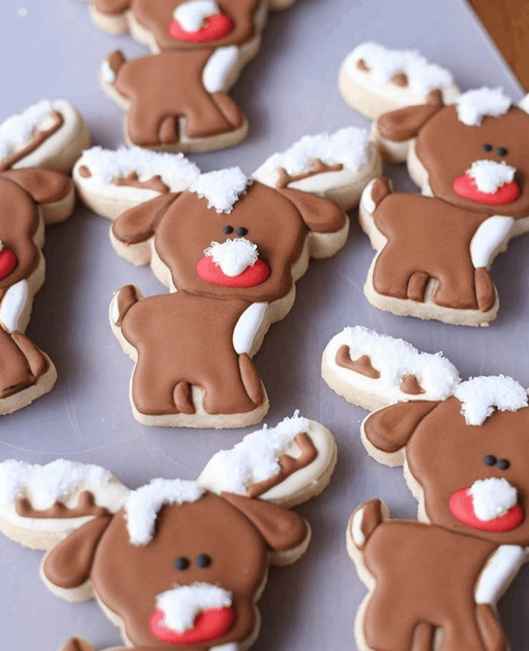 Biscuits au sucre mignons de renne de Rudolph