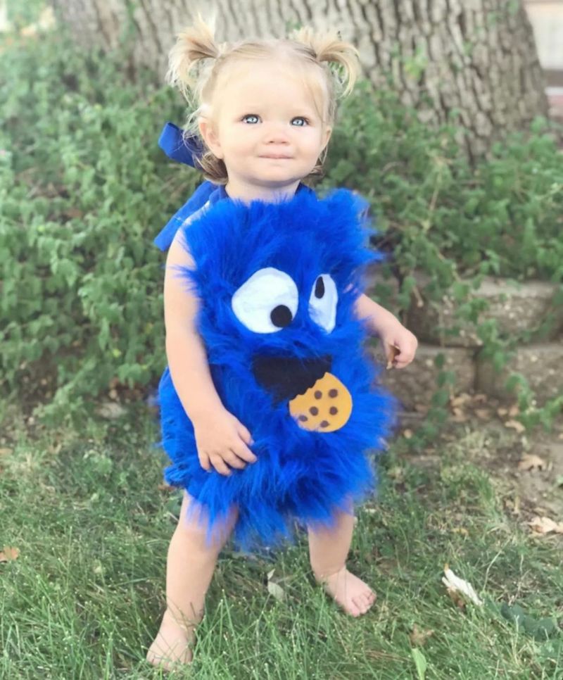 Plavi kostim čudovišta od kolačića za Halloween za bebe