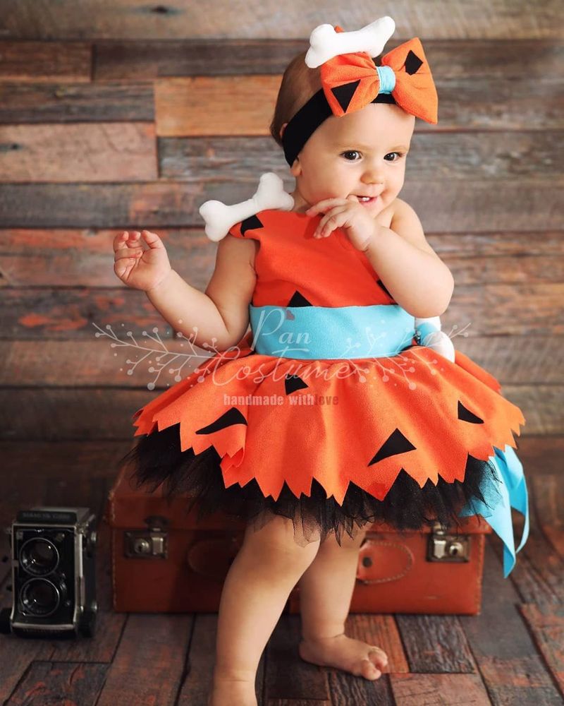 Baby Pebbles Flintstone لأزياء الهالوين للأطفال الصغار