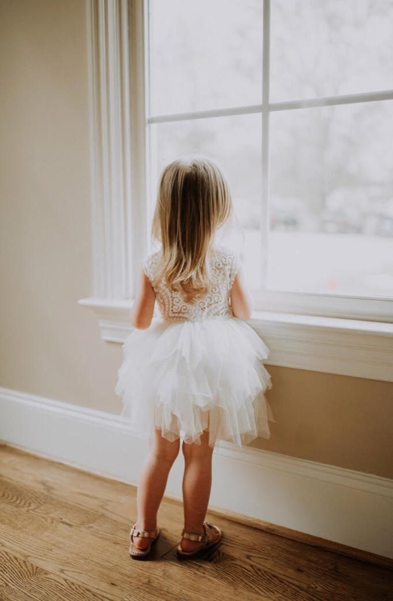 فستان من التل باليرينا للفتيات الصغيرات