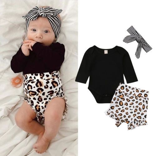 Slatka odjeća za djevojčice s leopard printom za novorođenčad
