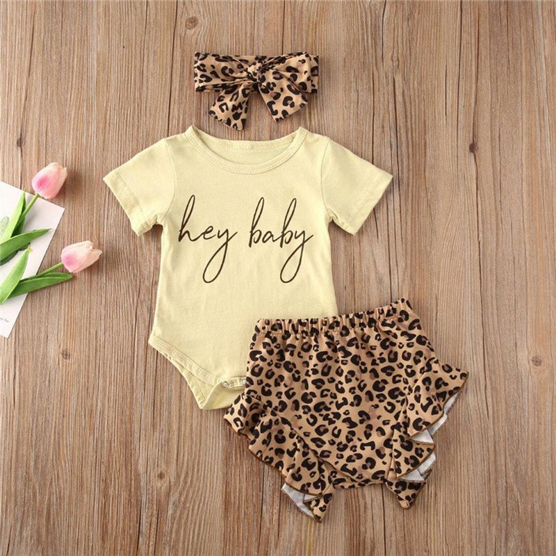 Jolies tenues de bébé fille pour les tout-petits avec imprimé léopard