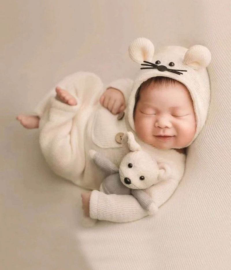 Bebekler için sevimli fare kostümü