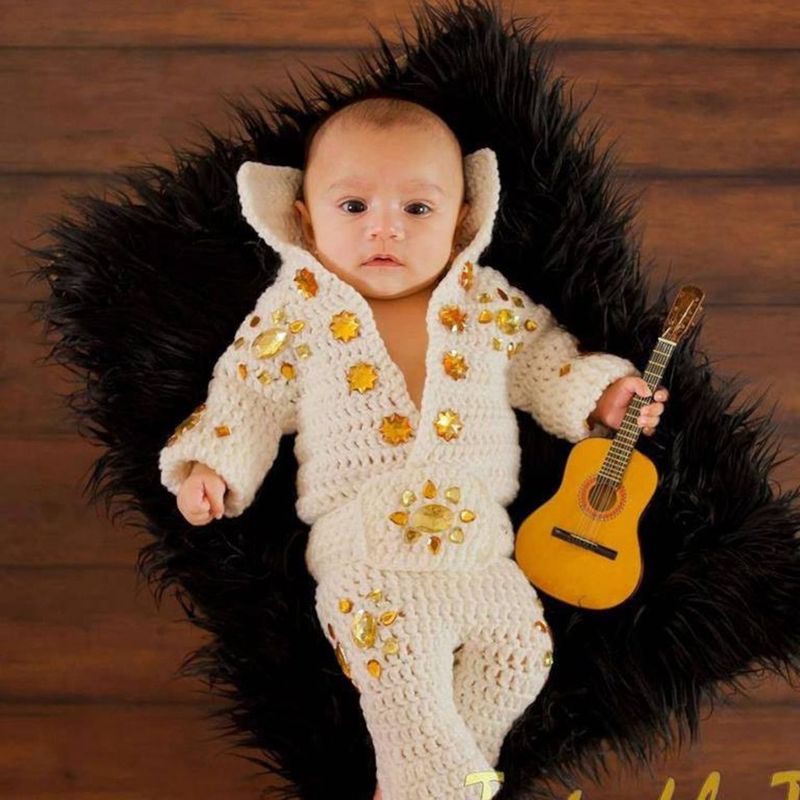 Elvis bebek kostümü tığ işi