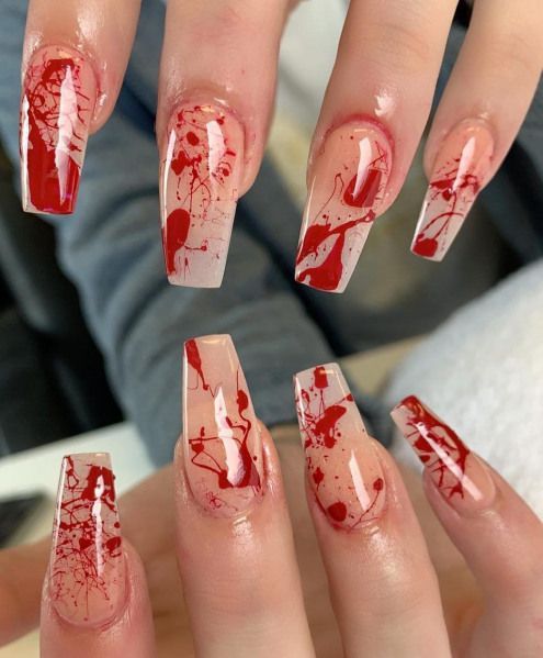 Krvavi nokti, cool dizajn noktiju za Noć vještica