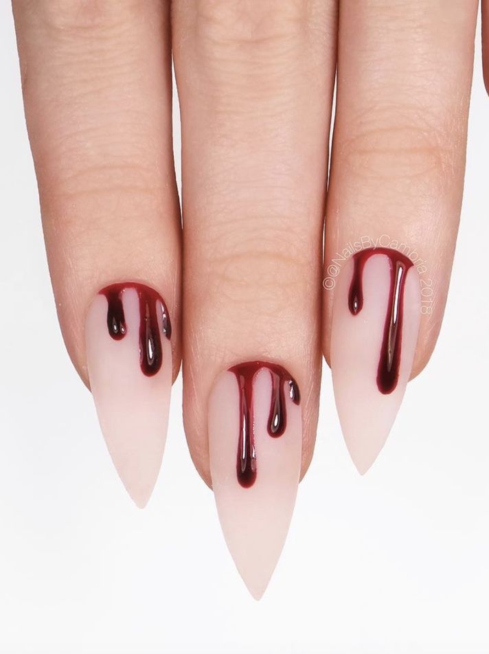 Slatki nokti za Noć vještica - krvavi nokti