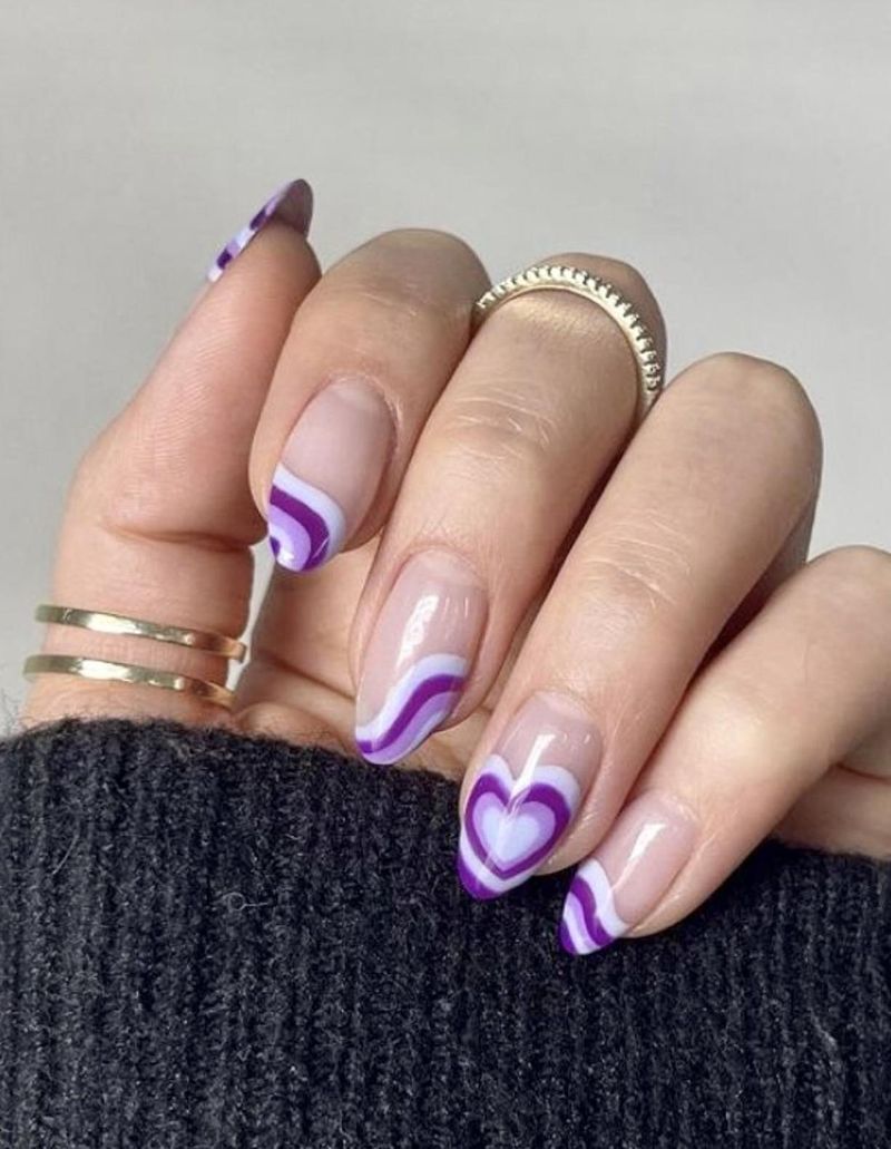 Plus de 40 idées et conceptions d'ongles assez violets que vous adorerez