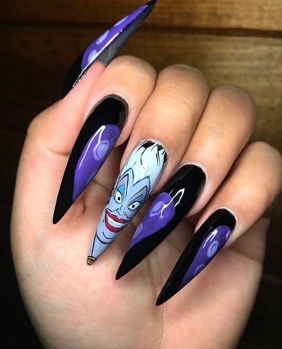 Ursula nokti s akrilnim stiletto dizajnom
