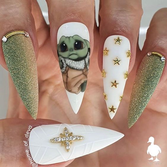 Baby Yoda nail та нігті Star Wars