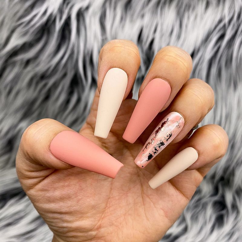 Coral Nude Nails