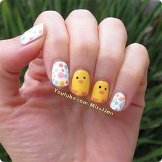 Søt chick nail art