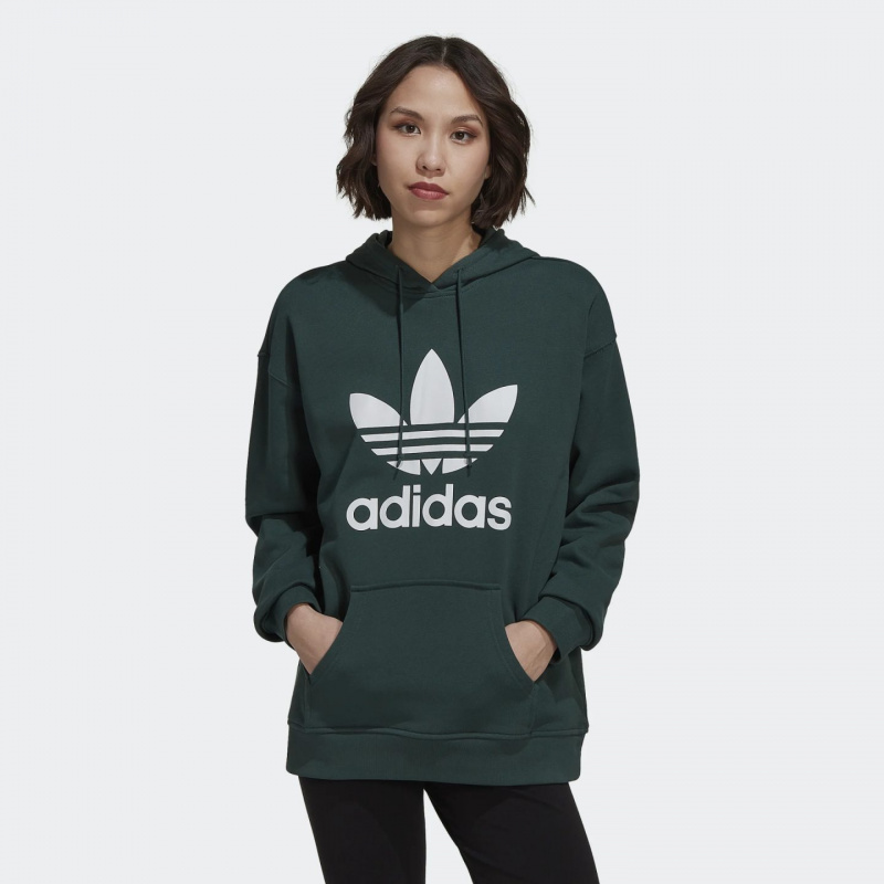   Sweat à capuche long vert par Adidas