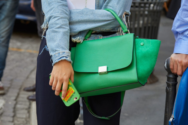   Yeşil Celine Trapez çanta