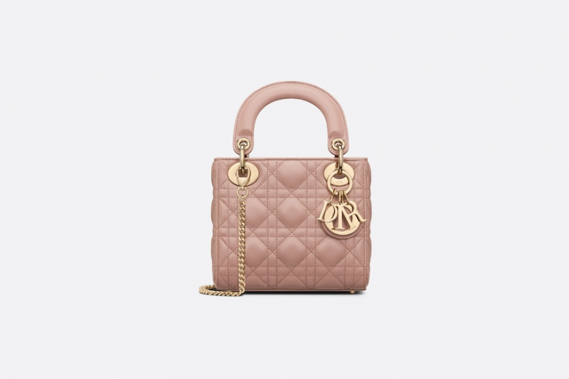   Mini sac Dior Lady Dior rose