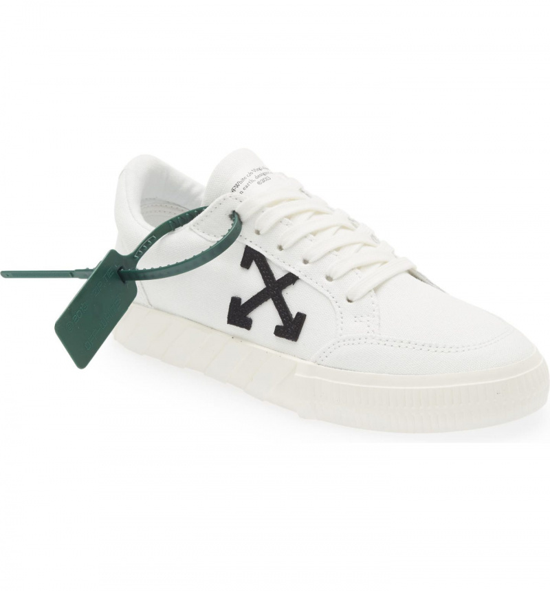   Beyaz, siyah ve yeşil Kirli Beyaz Vulkanize Kısa Bilekli Sneaker