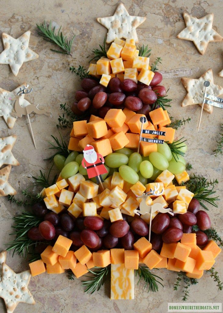 Slatka svečana božićna predjela: Easy Christmas Tree Cheese Board