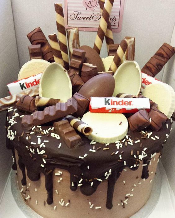 Шоколадний торт на день народження Kinder Egg Explosion