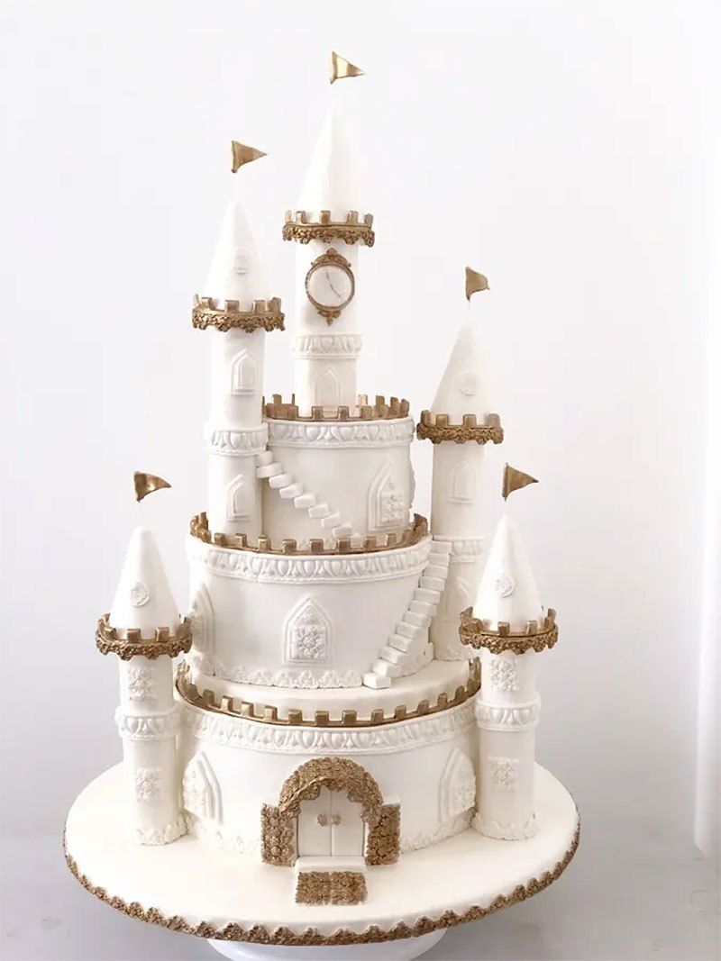 Унікальні ідеї торта на день народження: торт Білий замок принцеси