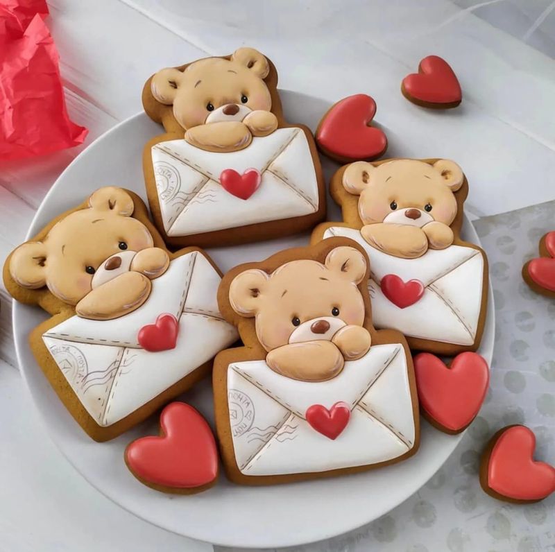 Søt bamse kjærlighetsbrev Valentine