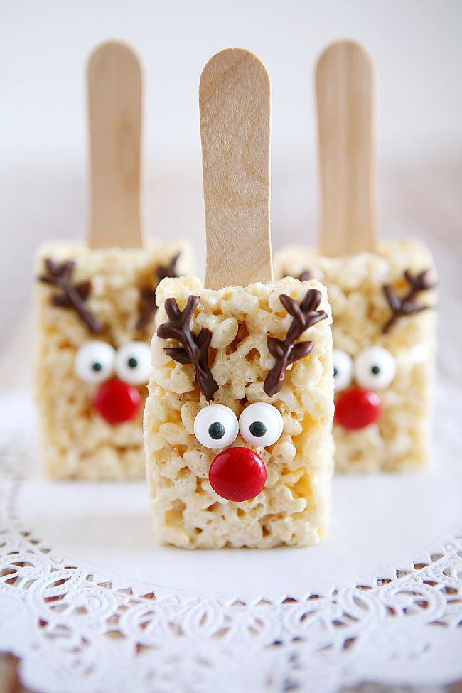 هدايا عيد الميلاد السهلة: Rudolph The Reindeer Rice Krispies