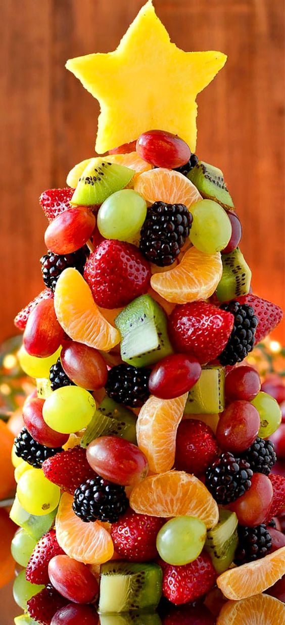 شجرة عيد الميلاد الفاكهة صحية