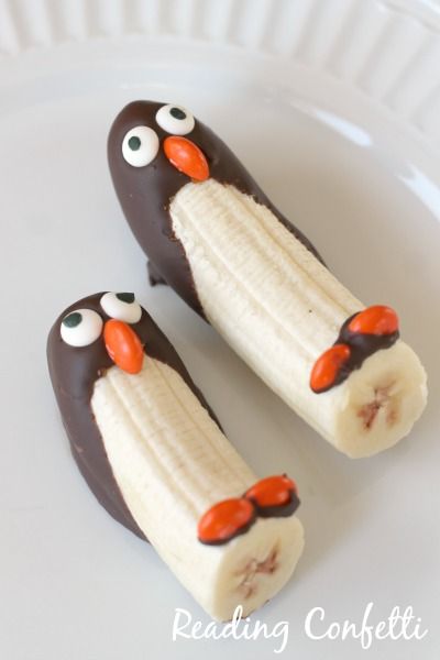 Terveellisiä jouluherkkuja: Pakastetut banaanipingviinit