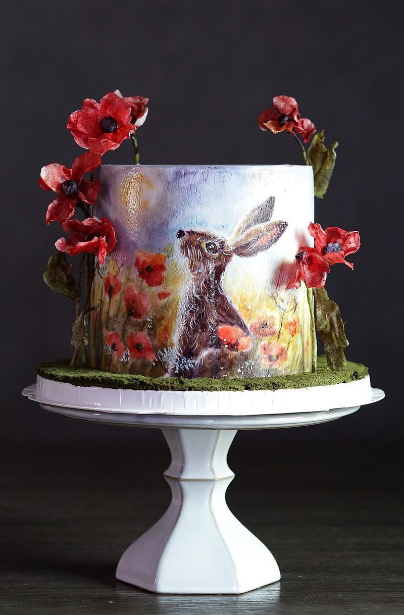 Gâteau de lapin de Pâques artistique