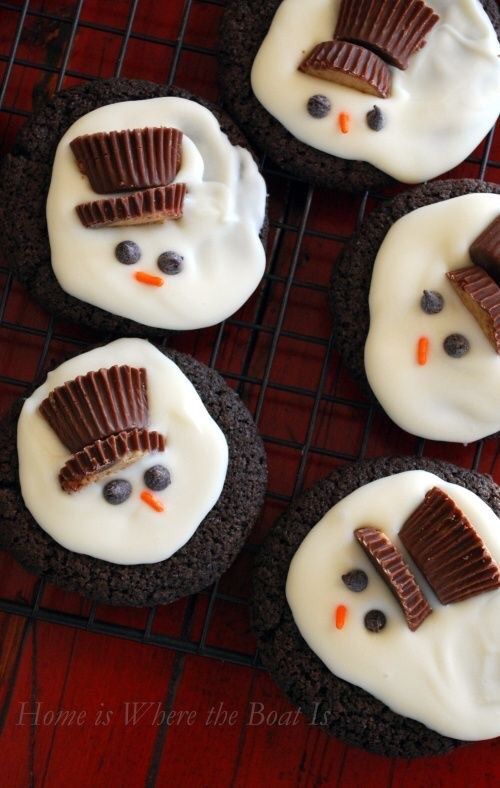 Meilleurs desserts de Noël : Biscuits bonhommes de neige fondus