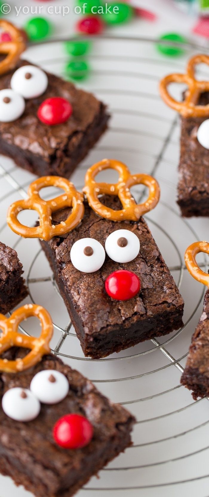 Meilleurs desserts de Noël: Rudolph The Red Nose Reindeer Brownies