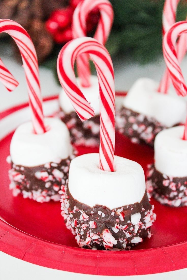 Meilleurs desserts de Noël : guimauves enrobées de chocolat à la menthe poivrée