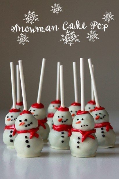 Meilleurs desserts de Noël : Bonhomme de neige Cake Pops