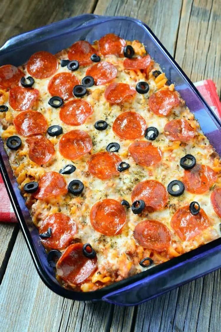 Pepperoni Pizza Casserole