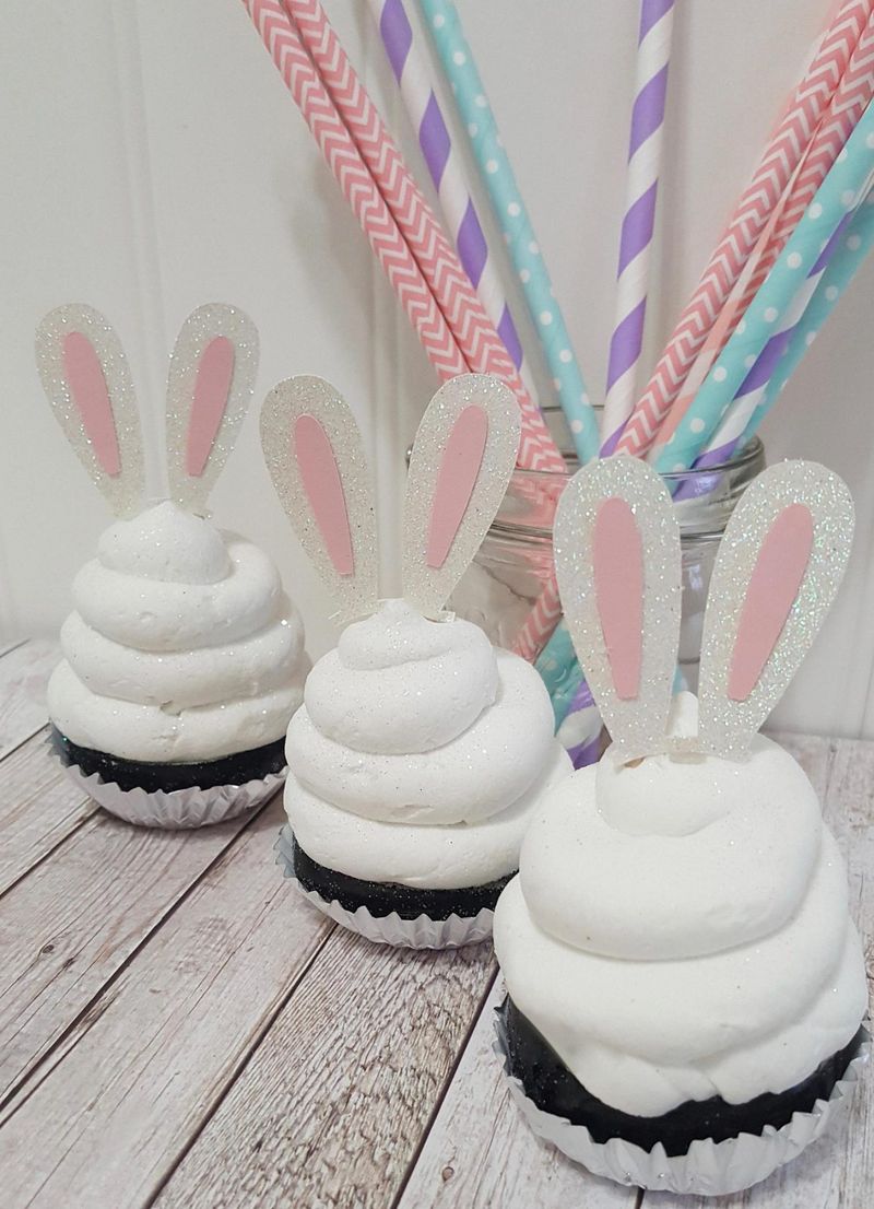 Aranyos húsvéti nyuszi cupcake topperek