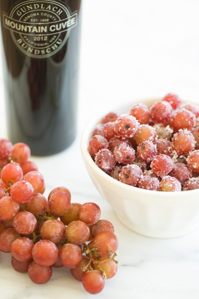 Заморожений виноград, маринований у вині