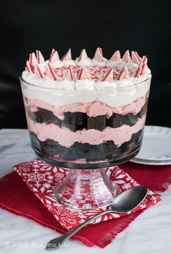 Peppermint Brownie Trifle