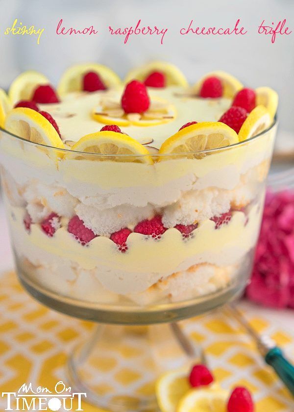Skinny Lemon Malina Cheesecake Trifle