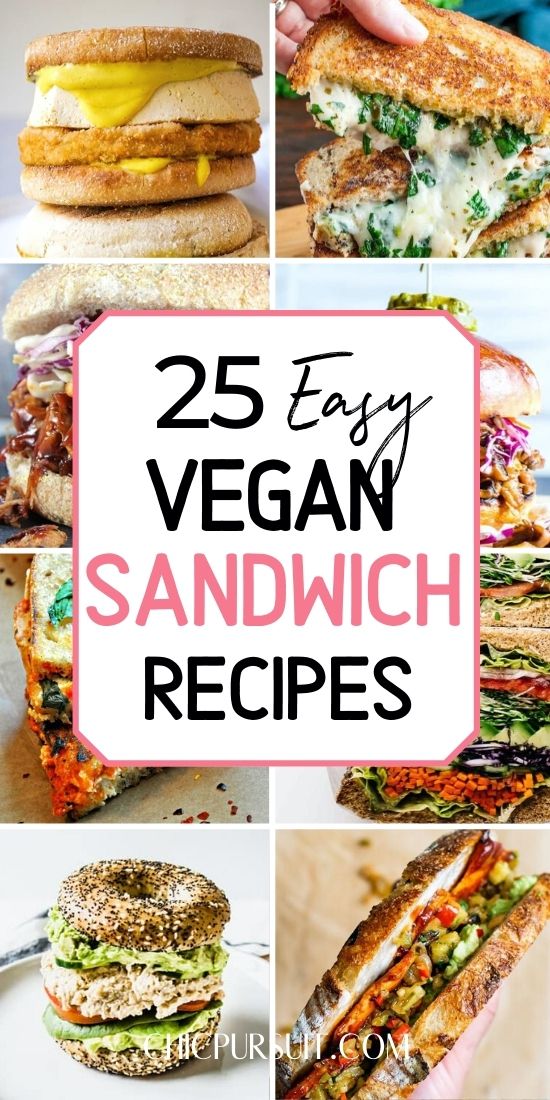 Les meilleures recettes de sandwichs végétaliens faciles et des sandwichs végétaliens faits maison pour le déjeuner