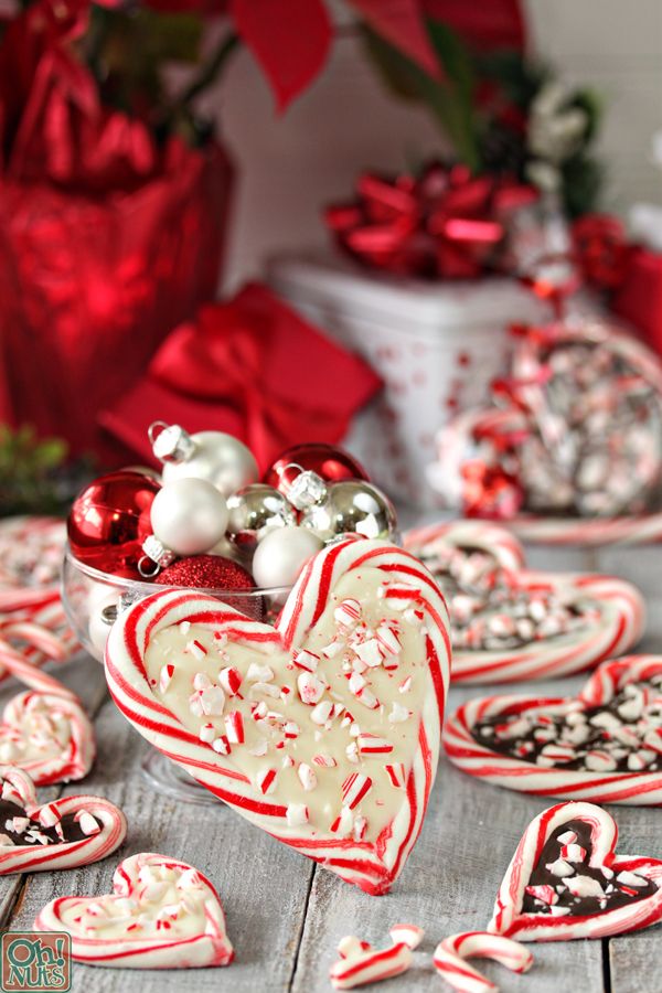 وصفات حلوى عيد الميلاد سهلة الصنع: قلوب النعناع النباح حلوى قصب