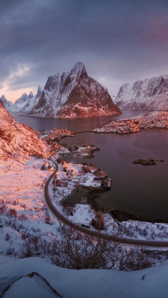 Zimske planinske pozadine za iPhone, planinske fotografije sa snijegom