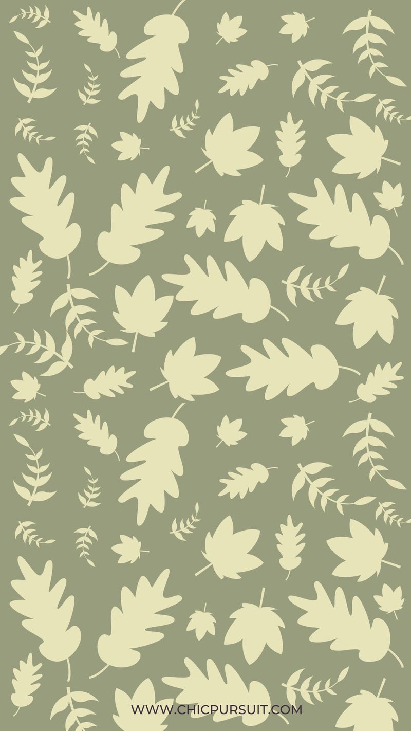 Zeleno lišće kadulje s lišćem pozadina za iPhone